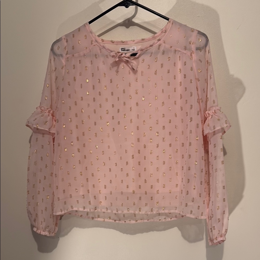 Pink and Gold Women's Top